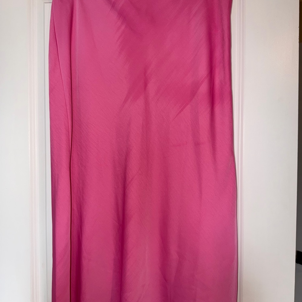 a new day Fuchsia Midi Skirt